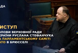 Виступ Руслана Стефанчука на Парламентському саміті НАТО в Брюсселі