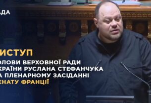 Виступ Руслана Стефанчука на пленарному засіданні Сенату Франції