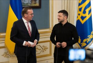 Спільний пресбрифінг Володимира Зеленського й Бориса Пісторіуса за підсумками зустрічі в Києві