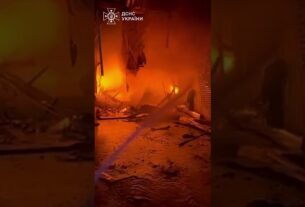 На території ринку “Привоз” рятувальники ліквідували пожежу, що виникла внаслідок російських ударів.