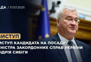Виступ кандидата на посаду Міністра закордонних справ України Андрія Сибіги