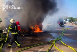 Новини України - Біля кордону з Польщею згоріли сім автомобілів