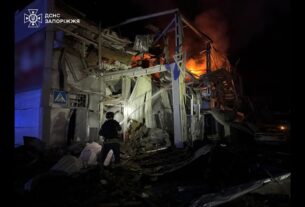 Запоріжжя: внаслідок нічної атаки БпЛА виникла пожежа