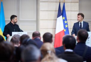 Спілкування з медіа Володимира Зеленського та Емманюеля Макрона