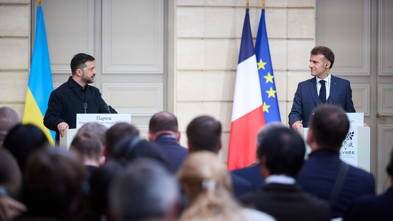 Спілкування з медіа Володимира Зеленського та Емманюеля Макрона