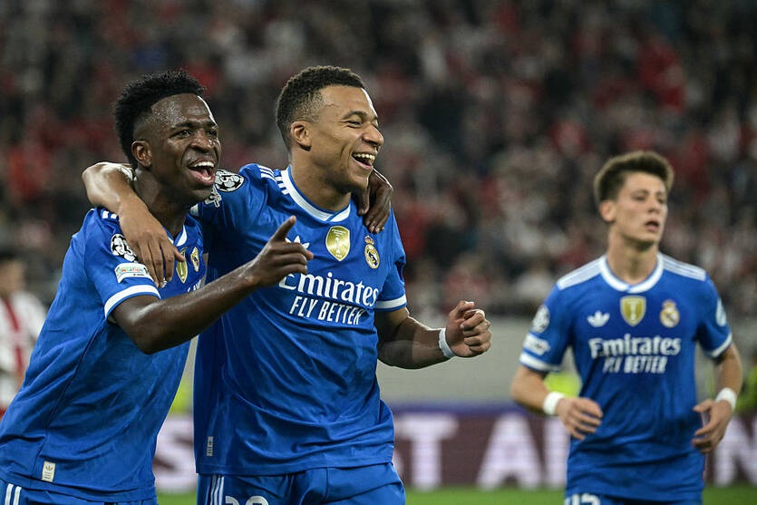 Новини спорту - У матчі Реала й Олімпіакоса Лунін пропустив три голи, а Мбаппе забив чотири