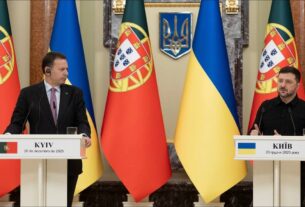 Спілкування Володимира Зеленського і Луїша Монтенегру з медіа